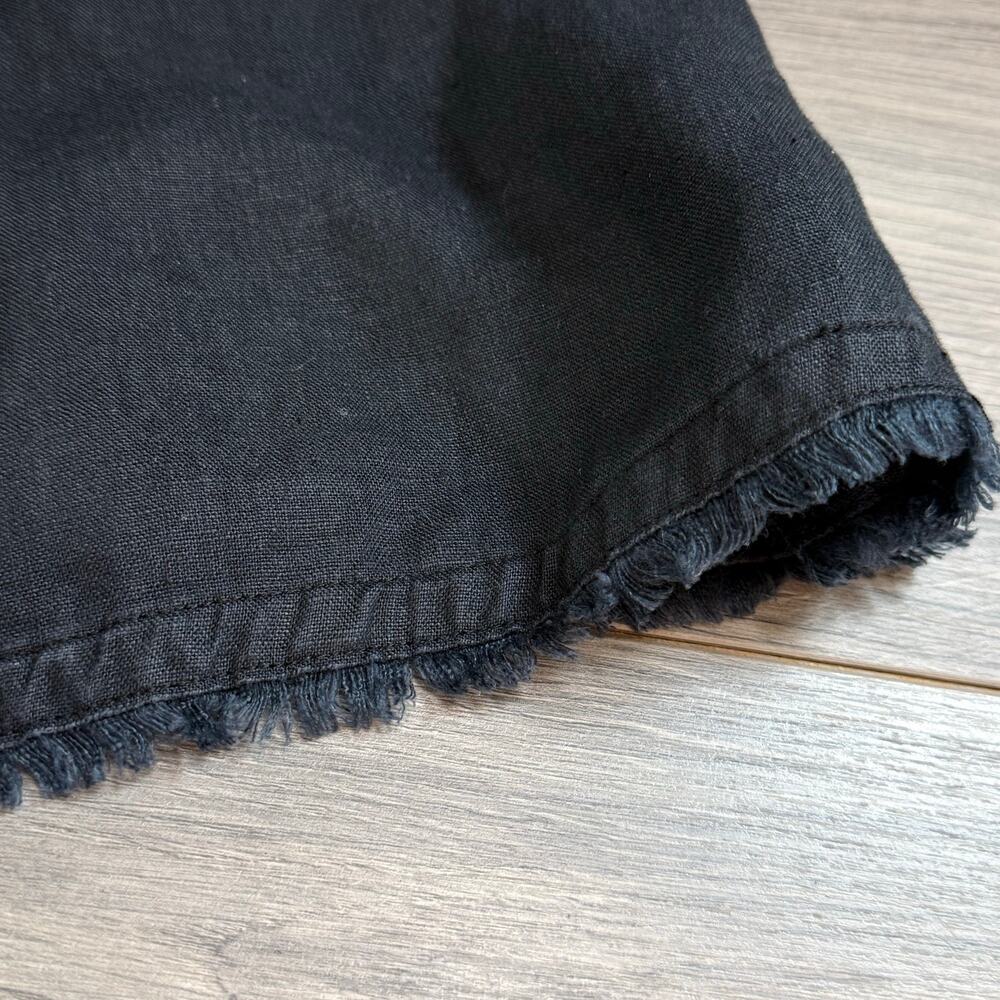 Garnet Hill Harborside Linen Fringe-Hem Dress Size 14 Minimalist Quiet Luxury - Picture 11 of 16